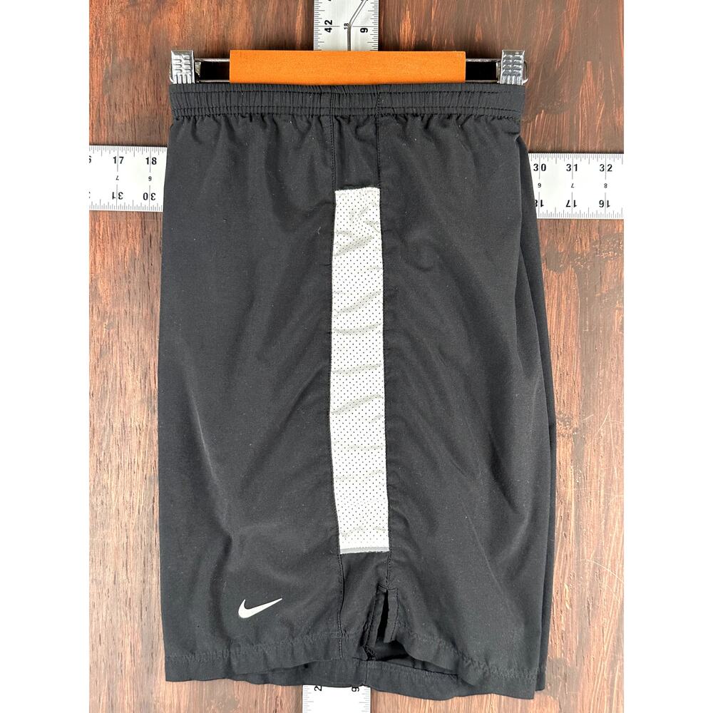 Nike Black and Gray Men's Flat Front Shorts
